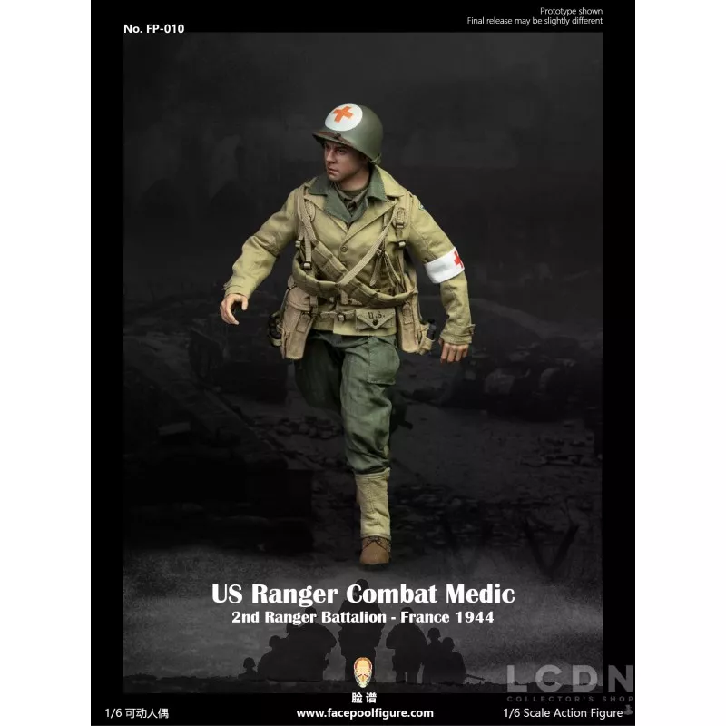 WWII US Ranger Combat Medic France 1944 Collectible Action Figurine 1/6 Facepoolfigure FP-010