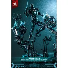 Hot Toys MMS672D50 Iron Man 2 Collectible Action Figure 1/6 Neon Tech Iron Man with Suit-Up Gantry 32cm *Hot Toys Exclusive*