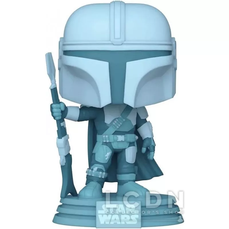 Star Wars: The Mandalorian POP! Télévision Holograme Mando Glows in the Dark Special Edition Vinyle Figurine 10cm N°345