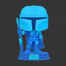Star Wars: The Mandalorian POP! Télévision Holograme Mando Glows in the Dark Special Edition Vinyle Figurine 10cm N°345