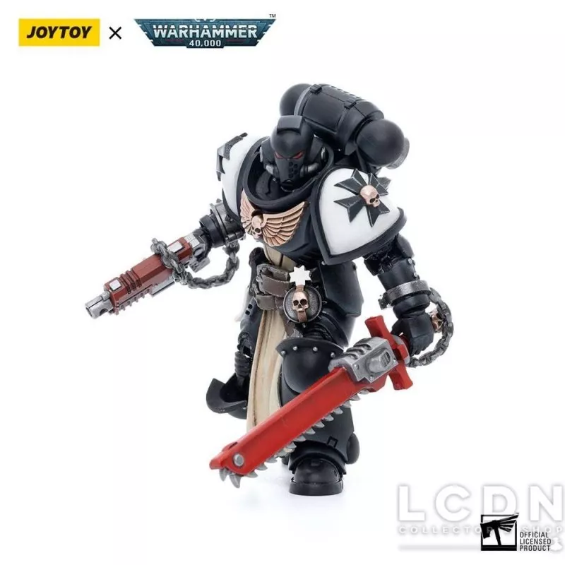 Warhammer 40k Pack de 4 Action Figurines 1/18 Black Templars Army Primaris Crusader Squad Joytoy 12cm