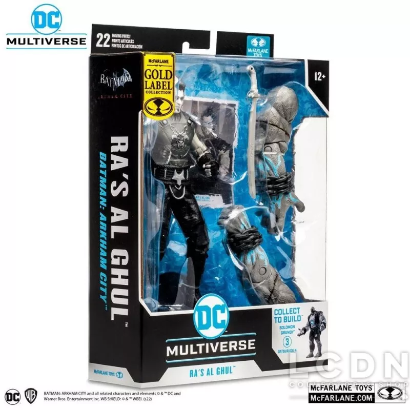 DC Gaming Action Figurine Build A Ra&#039;s Al Ghul Gold Label (Batman: Arkham City) 18cm