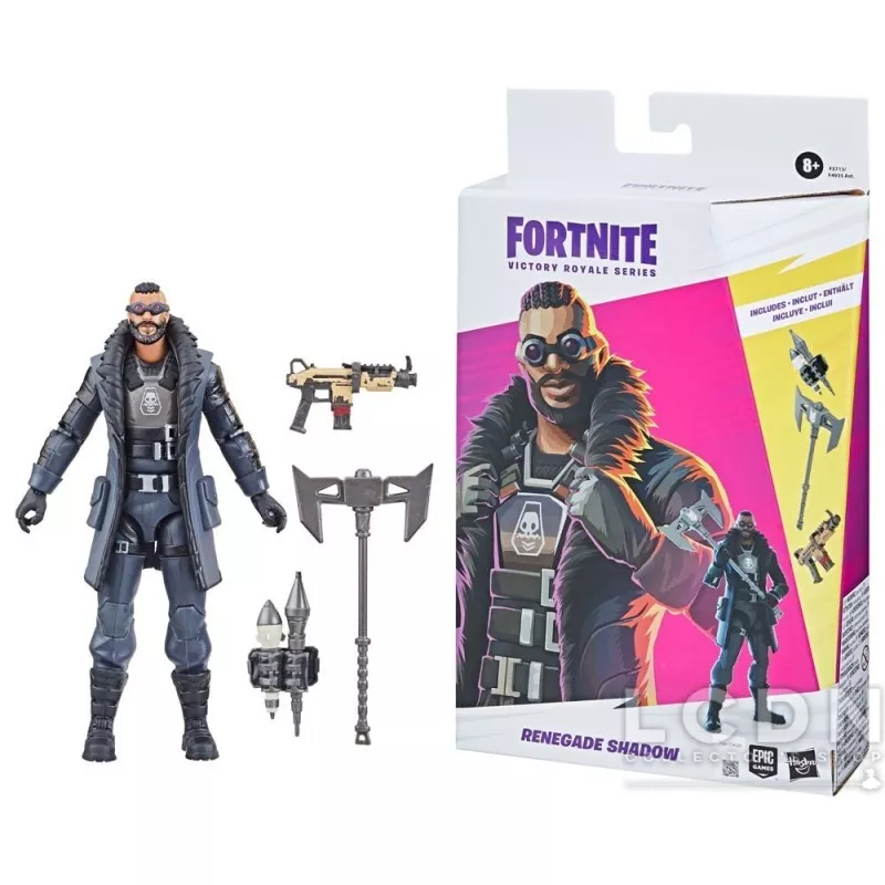 Action Figure Fortnite Renegade Shadow Da 10 Cm, Modalità Solista, Oltre 25 Punti Di Articolazione, Con Strumento Di Raccolta Ombra D'Acciaio - 4
