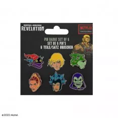 Les Maîtres de l'Univers (Masters of the Universe) Pack de 6 badges Characters