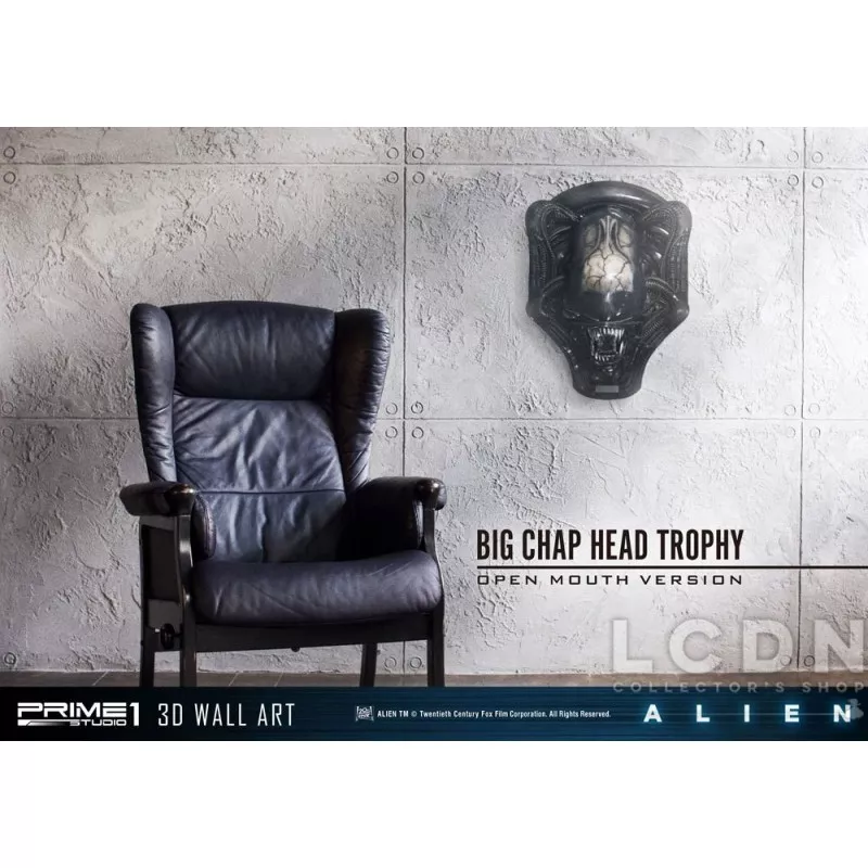 Alien 3D Wall Art Warrior Alien Head Trophy Open Mouth Version 58 cm