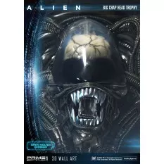 Alien 3D Wall Art Warrior Alien Head Trophy Open Mouth Version 58 cm