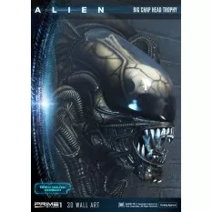 Alien 3D Wall Art Warrior Alien Head Trophy Open Mouth Version 58 cm