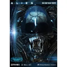 Alien 3D Wall Art Warrior Alien Head Trophy Open Mouth Version 58 cm
