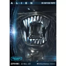 Alien 3D Wall Art Warrior Alien Head Trophy Open Mouth Version 58 cm