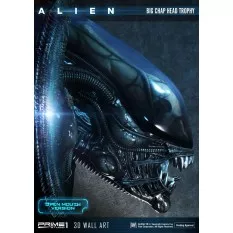 Alien 3D Wall Art Warrior Alien Head Trophy Open Mouth Version 58 cm