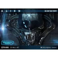 Alien 3D Wall Art Warrior Alien Head Trophy Open Mouth Version 58 cm