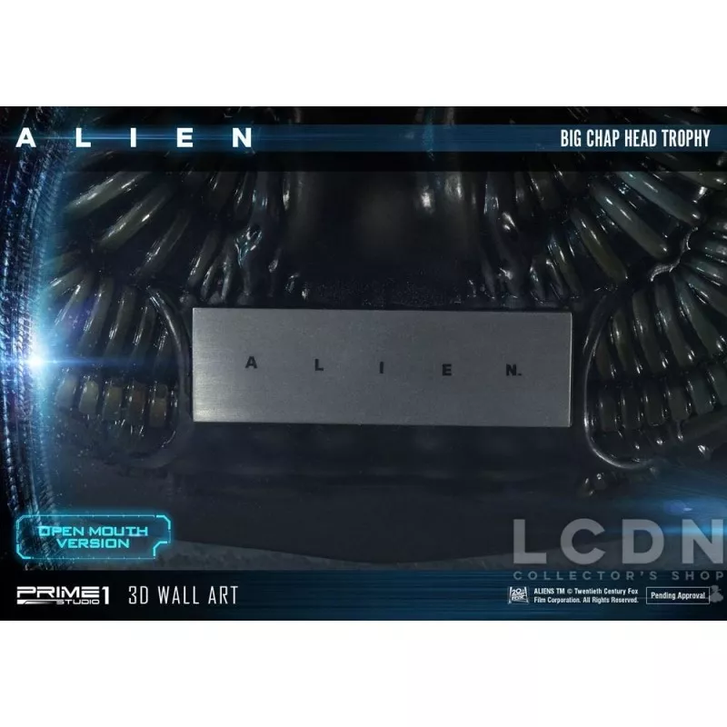 Alien 3D Wall Art Warrior Alien Head Trophy Open Mouth Version 58 cm