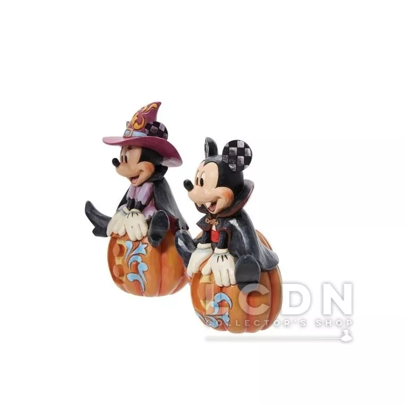 Disney Mickey &amp; Minnie Figurine Mickey and Minnie Mouse Boo Pumpkins 18cm