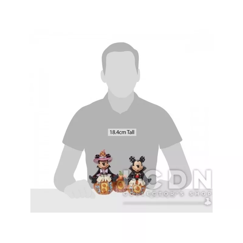 Disney Mickey &amp; Minnie Figurine Mickey and Minnie Mouse Boo Pumpkins 18cm