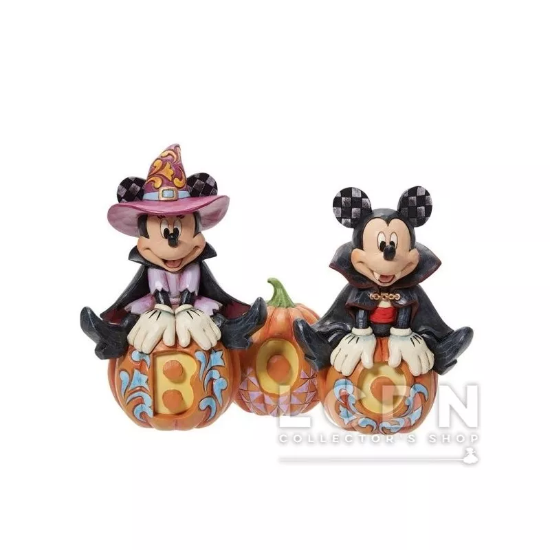 Disney Mickey &amp; Minnie Figurine Mickey and Minnie Mouse Boo Pumpkins 18cm