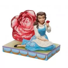 Disney Beauty and the Beast Figure Belle with Clear Resin Rose 12cm