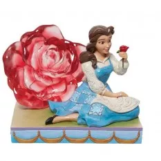 Disney Beauty and the Beast Figure Belle with Clear Resin Rose 12cm