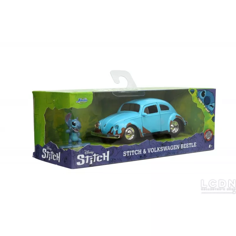 Lilo and Stitch Stitch Figurine & 1959 VW Volkswagen Beetle 33251 1/32