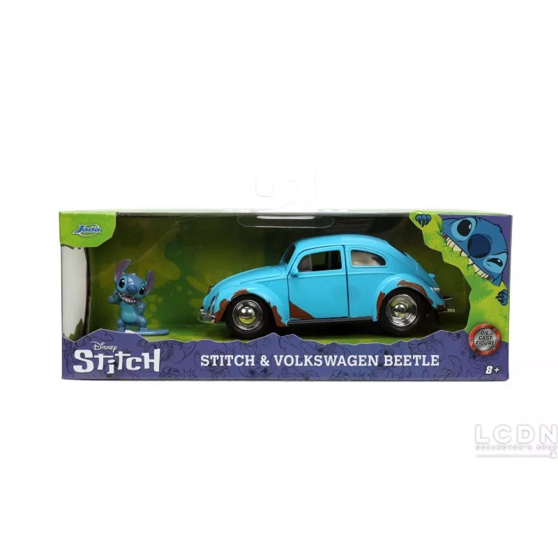 Lilo and Stitch Stitch Figure &amp; 1959 VW Volkswagen Beetle 33251 1/32