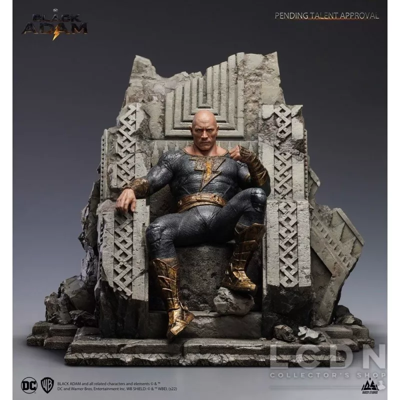 Black Adam Statue 1/4 Black Adam On Throne Queen Studios 53cm