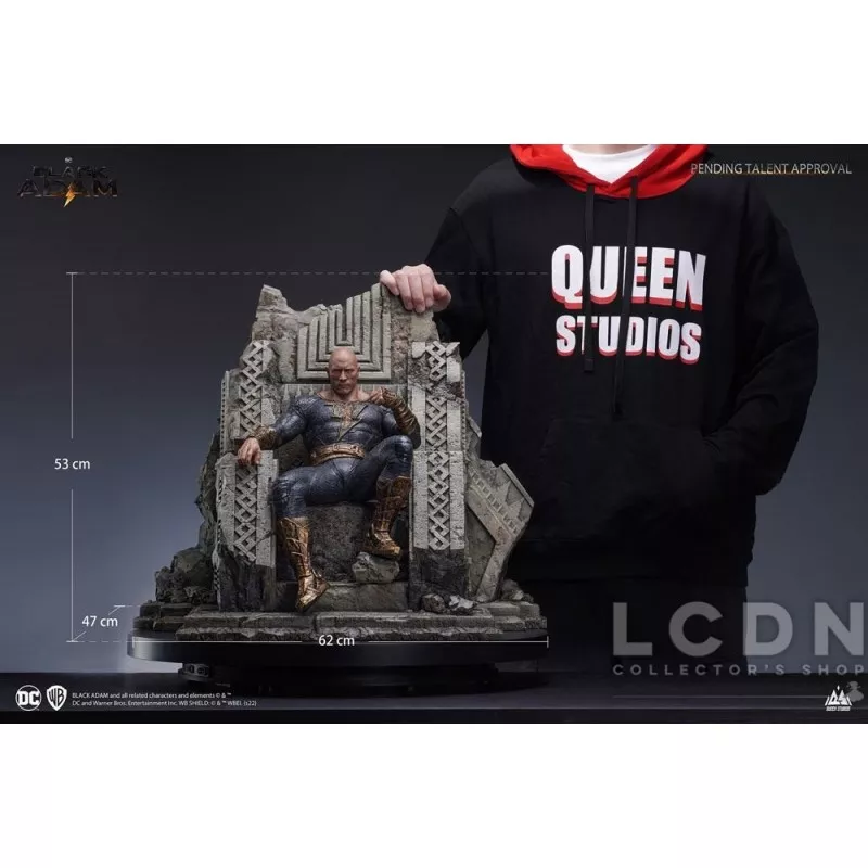 Black Adam Statue 1/4 Black Adam On Throne Queen Studios 53cm