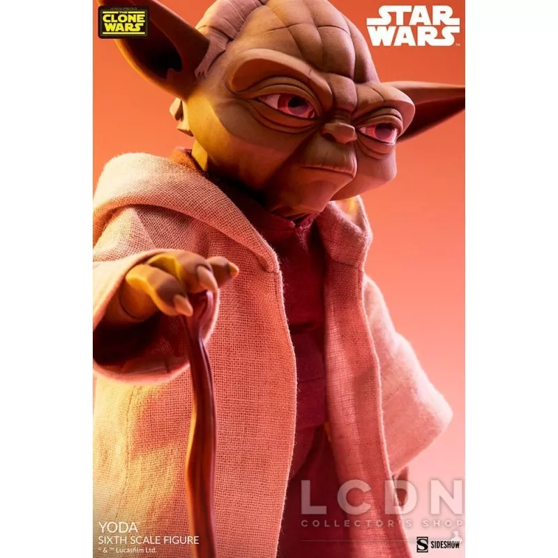 Star Wars The Clone Wars Collectible Action Figurine 1/6 Yoda 14cm