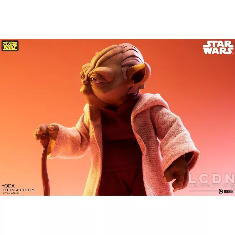 Star Wars The Clone Wars Collectible Action Figurine 1/6 Yoda 14cm