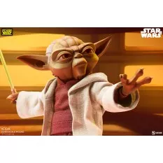 Star Wars The Clone Wars Collectible Action Figurine 1/6 Yoda 14cm