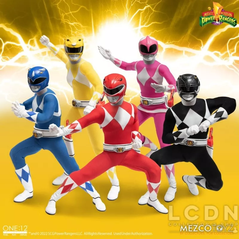 Mighty Morphin Power Rangers Pack de 5 Action Figurines 1/12 One12 Collective 16 - 17cm