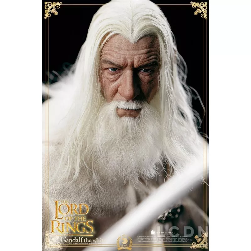 The Lord of the Rings The Crown Series Collectible Action Figure 1/6 Gandalf the White &amp; Shadowfax LOTR003 Asmus 30cm