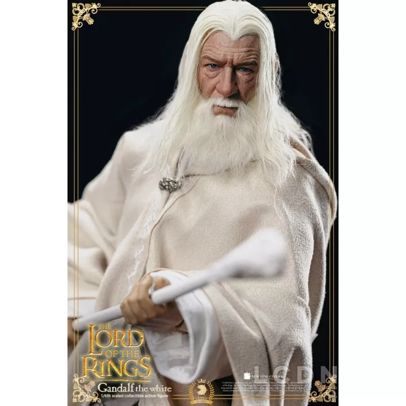 The Lord of the Rings The Crown Series Collectible Action Figure 1/6 Gandalf the White &amp; Shadowfax LOTR003 Asmus 30cm