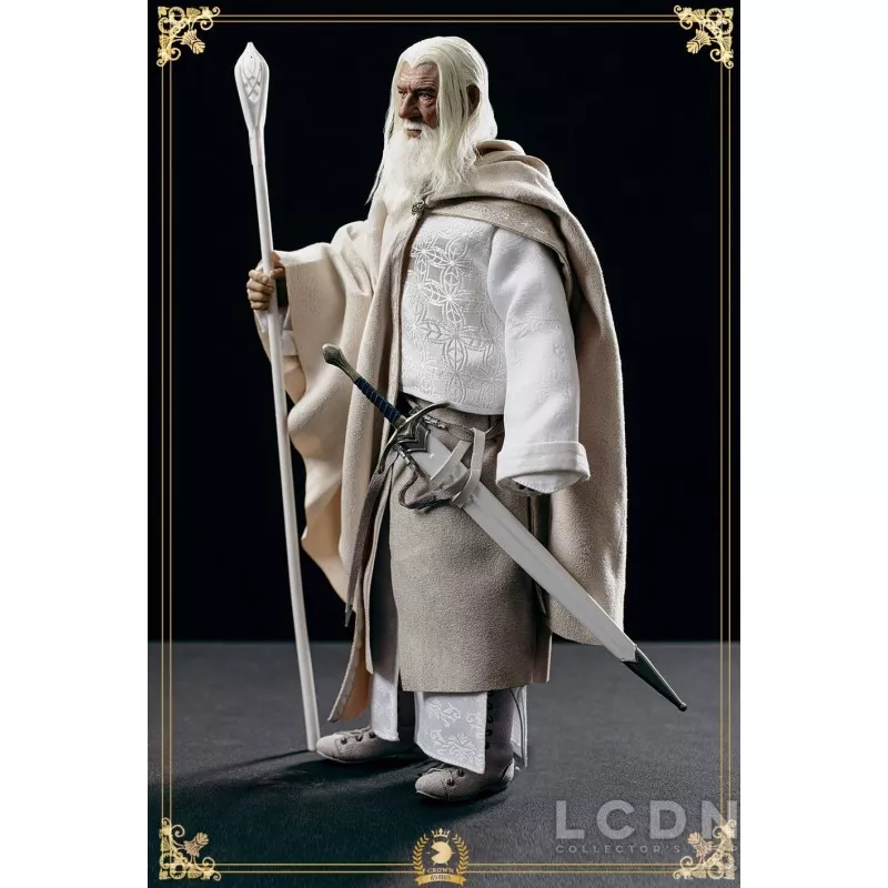 The Lord of the Rings The Crown Series Collectible Action Figure 1/6 Gandalf the White &amp; Shadowfax LOTR003 Asmus 30cm