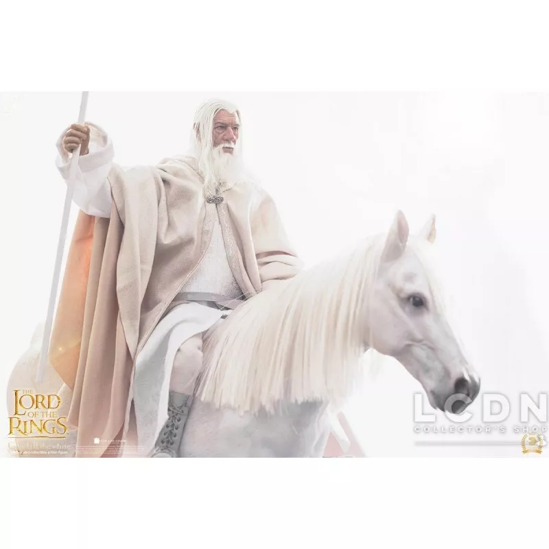 The Lord of the Rings The Crown Series Collectible Action Figure 1/6 Gandalf the White &amp; Shadowfax LOTR003 Asmus 30cm