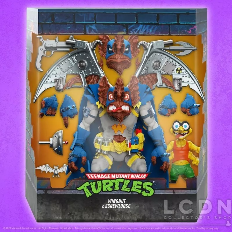 Teenage Mutant Ninja Turtles Action Figure Ultimates Wingnut &amp; Screwloose 18cm