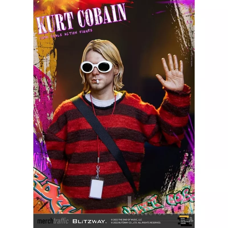 Nirvana Kurt Cobain Collectible Action Figure 1/6 Blitzway 30cm (New)