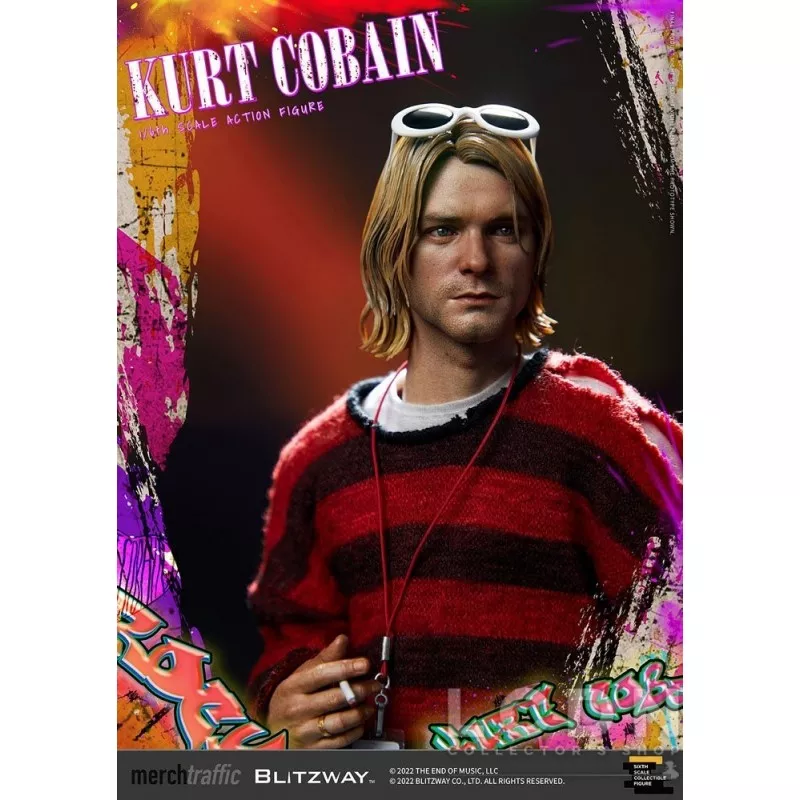 Nirvana Kurt Cobain Collectible Action Figure 1/6 Blitzway 30cm (New)