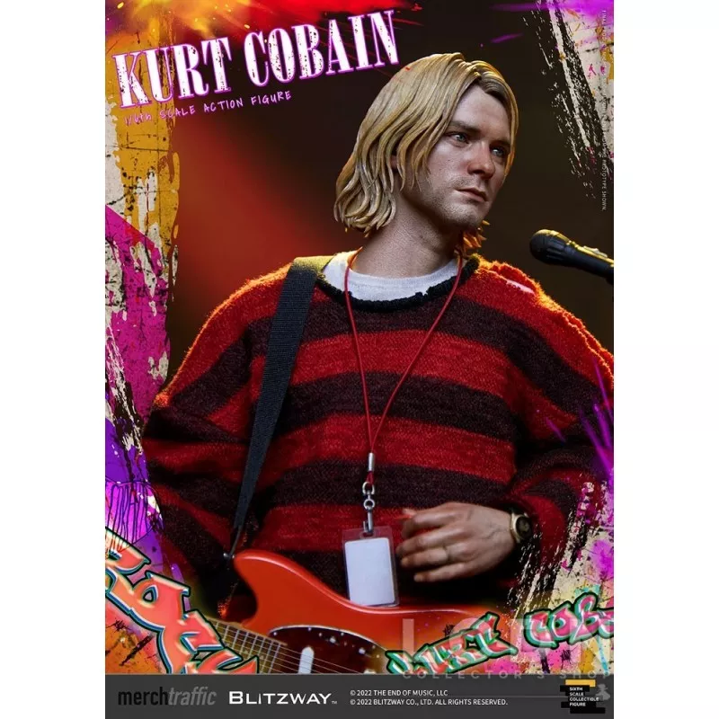 Nirvana Kurt Cobain Collectible Action Figure 1/6 Blitzway 30cm (New)
