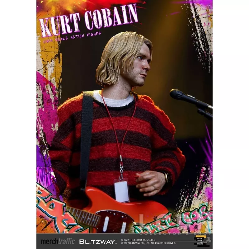 Nirvana Kurt Cobain Collectible Action Figure 1/6 Blitzway 30cm (New)