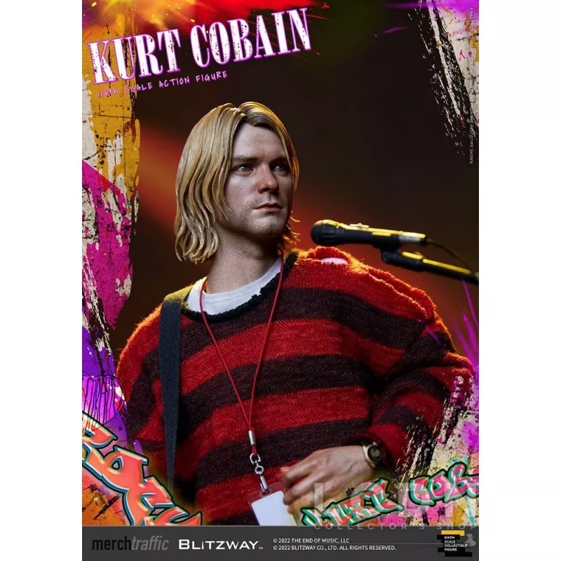 Nirvana Kurt Cobain Collectible Action Figure 1/6 Blitzway 30cm (New)