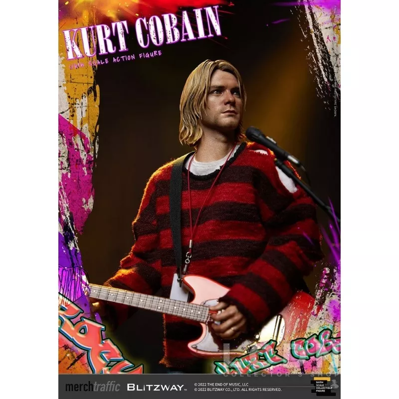 Nirvana Kurt Cobain Collectible Action Figure 1/6 Blitzway 30cm (New)