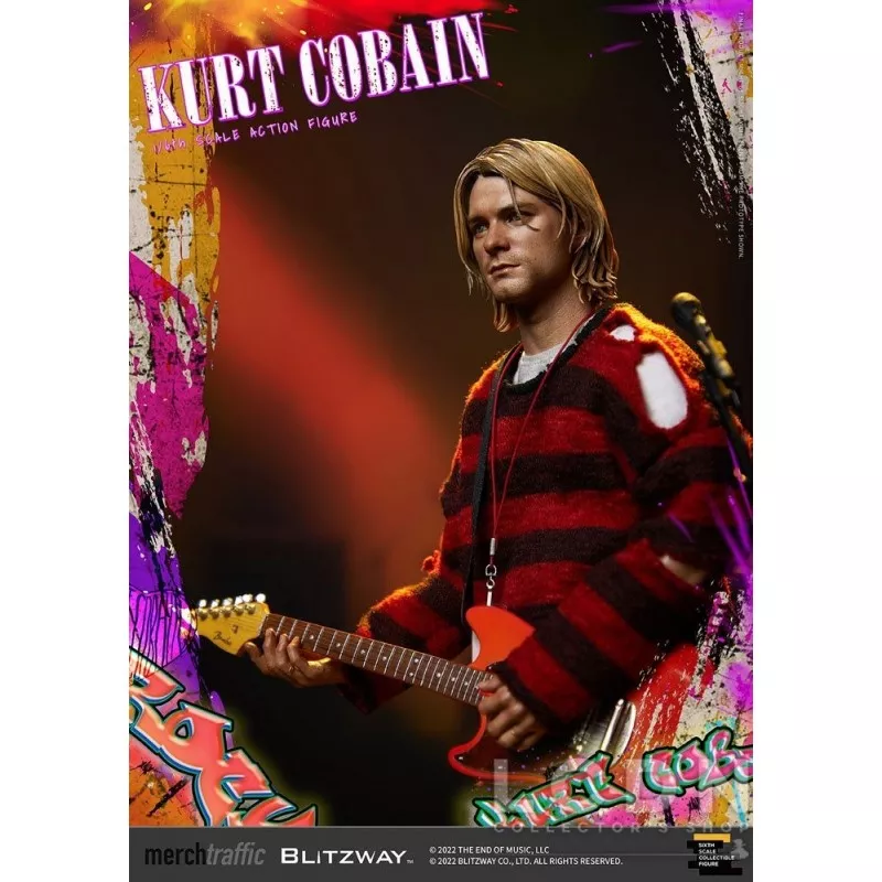 Nirvana Kurt Cobain Collectible Action Figure 1/6 Blitzway 30cm (New)