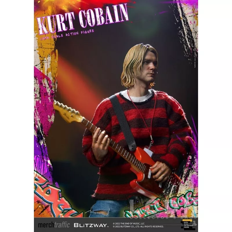 Nirvana Kurt Cobain Collectible Action Figure 1/6 Blitzway 30cm (New)