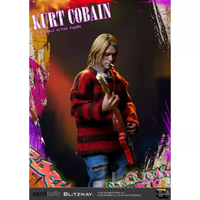 Nirvana Kurt Cobain Collectible Action Figure 1/6 Blitzway 30cm (New)