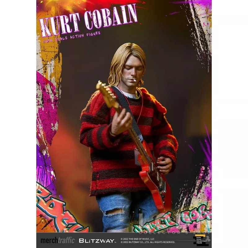 Nirvana Kurt Cobain Collectible Action Figure 1/6 Blitzway 30cm (New)