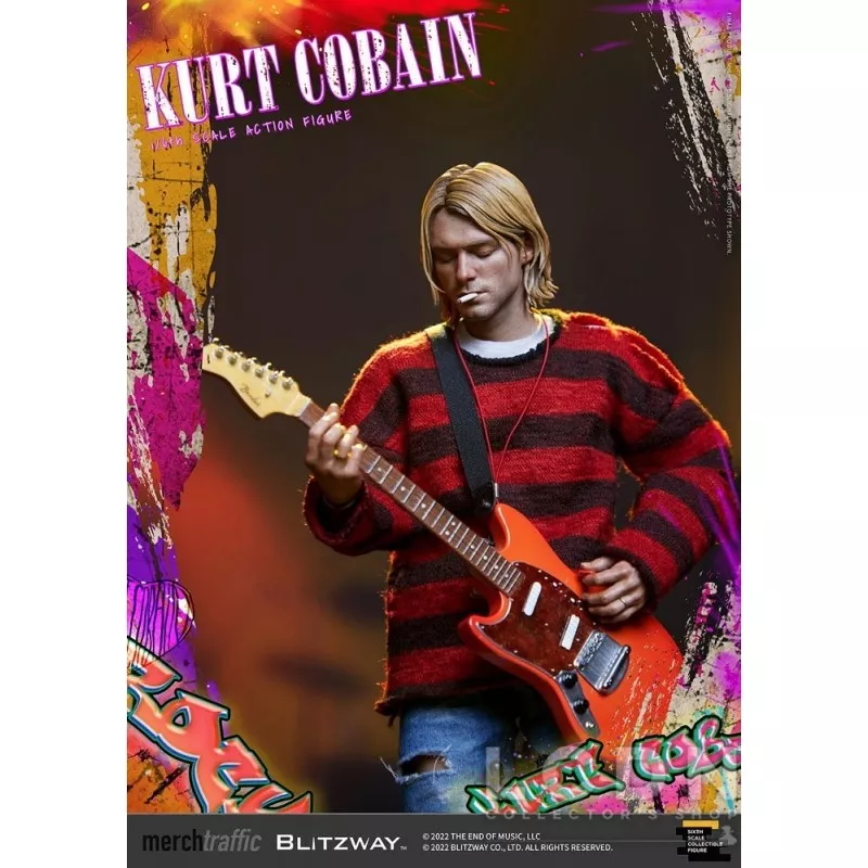 Nirvana Kurt Cobain Collectible Action Figure 1/6 Blitzway 30cm (New)
