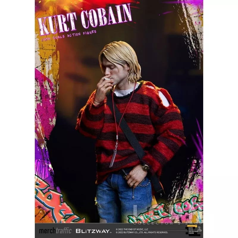 Nirvana Kurt Cobain Collectible Action Figure 1/6 Blitzway 30cm (New)