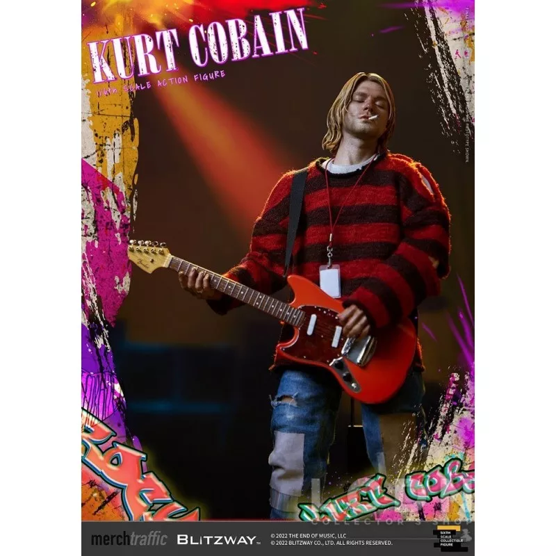 Nirvana Kurt Cobain Collectible Action Figure 1/6 Blitzway 30cm (New)