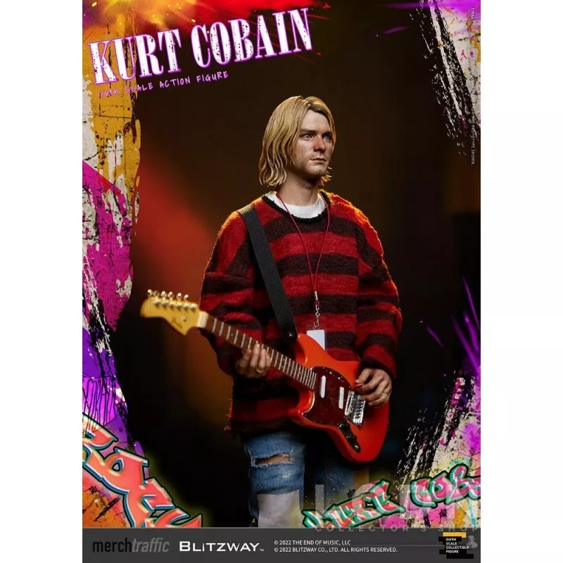 Nirvana Kurt Cobain Collectible Action Figure 1/6 Blitzway 30cm (New)