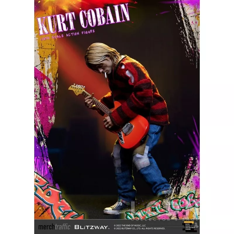 Nirvana Kurt Cobain Collectible Action Figure 1/6 Blitzway 30cm (New)