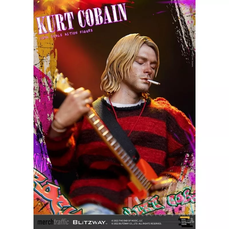 Nirvana Kurt Cobain Collectible Action Figure 1/6 Blitzway 30cm (New)
